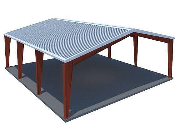 Двухскатный тип кровли