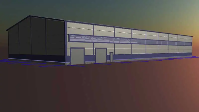 119. Быстровозводимый склад 24х54х7.2  в г. Окуловка, Россия