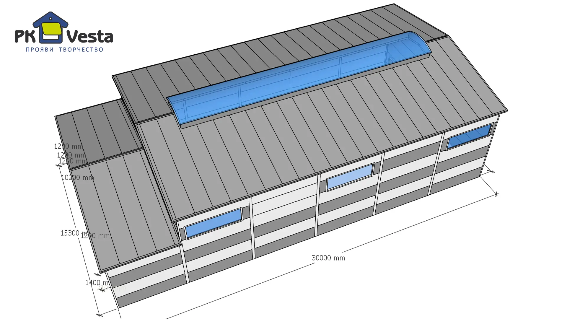 Завод ПК Веста объявляет о заказе быстровозводимого спортивного зала 15.3Ш х 30Д х 6/4В из ЛСТК в г. Волноваха, ДНР, Россия