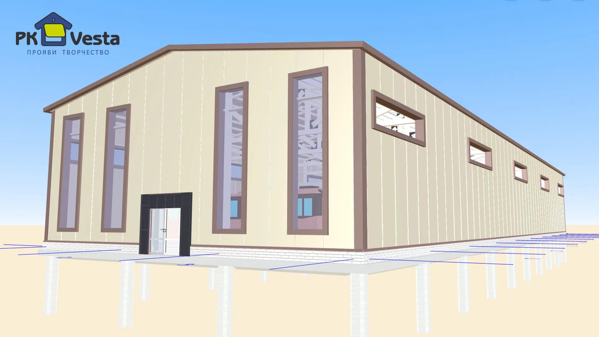 Завод ПК Веста объявляет о первом заказе на 2 быстровозводимых склада 18Ш х 54Д х 6В из ЛСТК (1 944кв.м.) в г. Тбилиси, Грузия