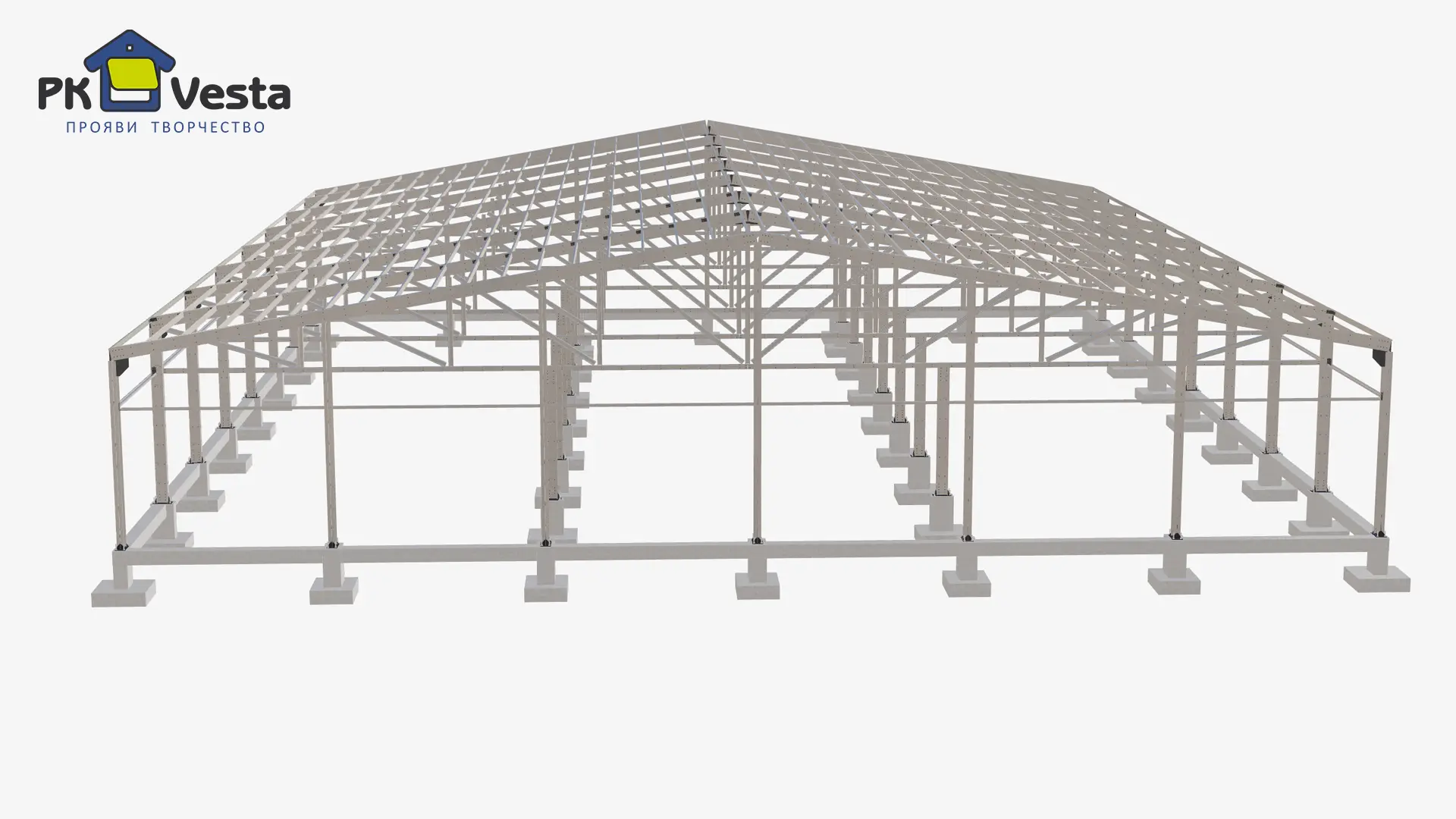 Завод ПК Веста объявляет о заказе новой современной больницы 36Ш х 46Д х 3.5В из ЛСТК (1 656 кв.м.) в г. Новомосковск, Россия