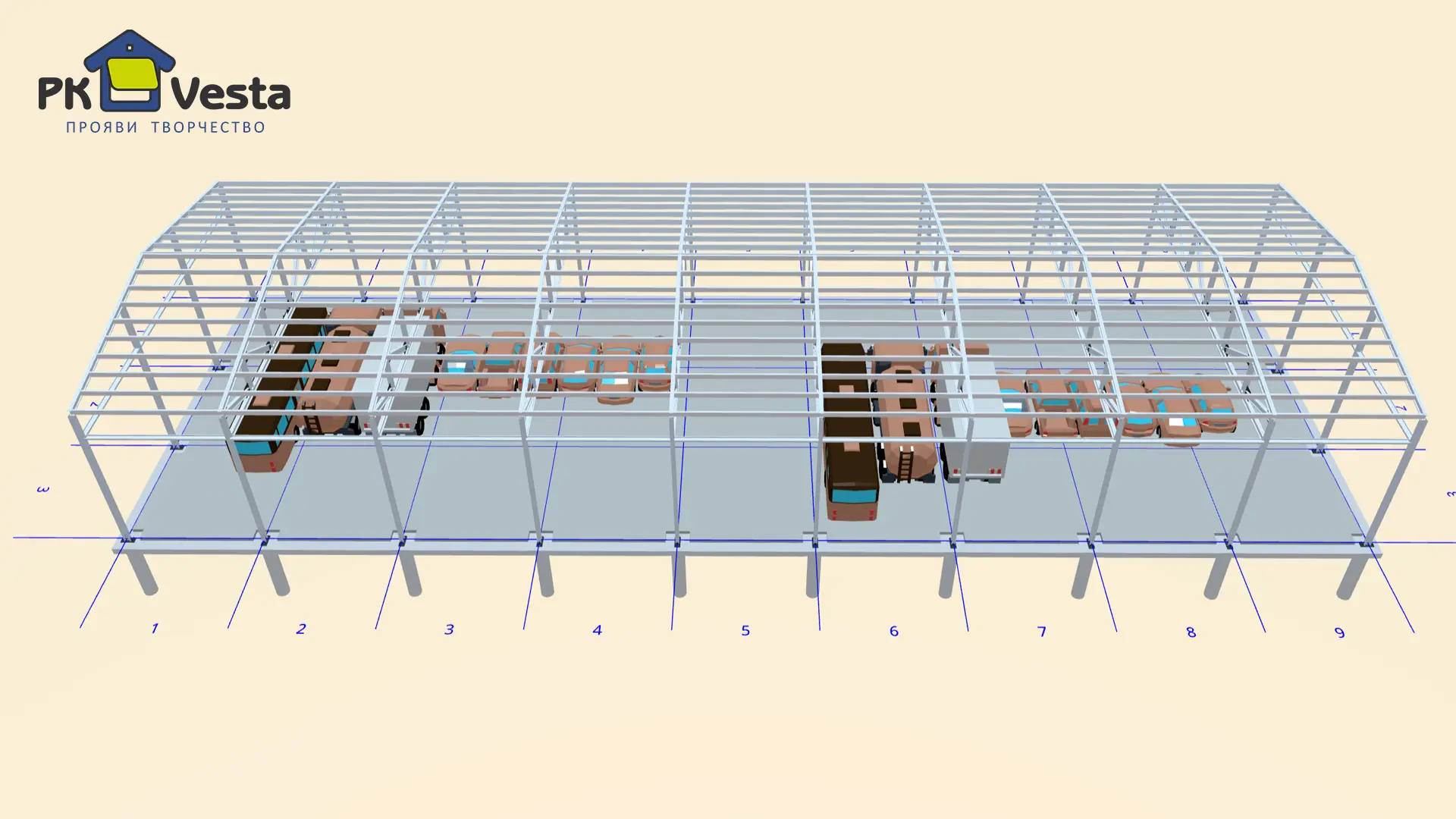 Завод ПК Веста объявляет о первом заказе на 2 быстровозводимых склада 18Ш х 54Д х 6В из ЛСТК (1 944кв.м.) в г. Тбилиси, Грузия