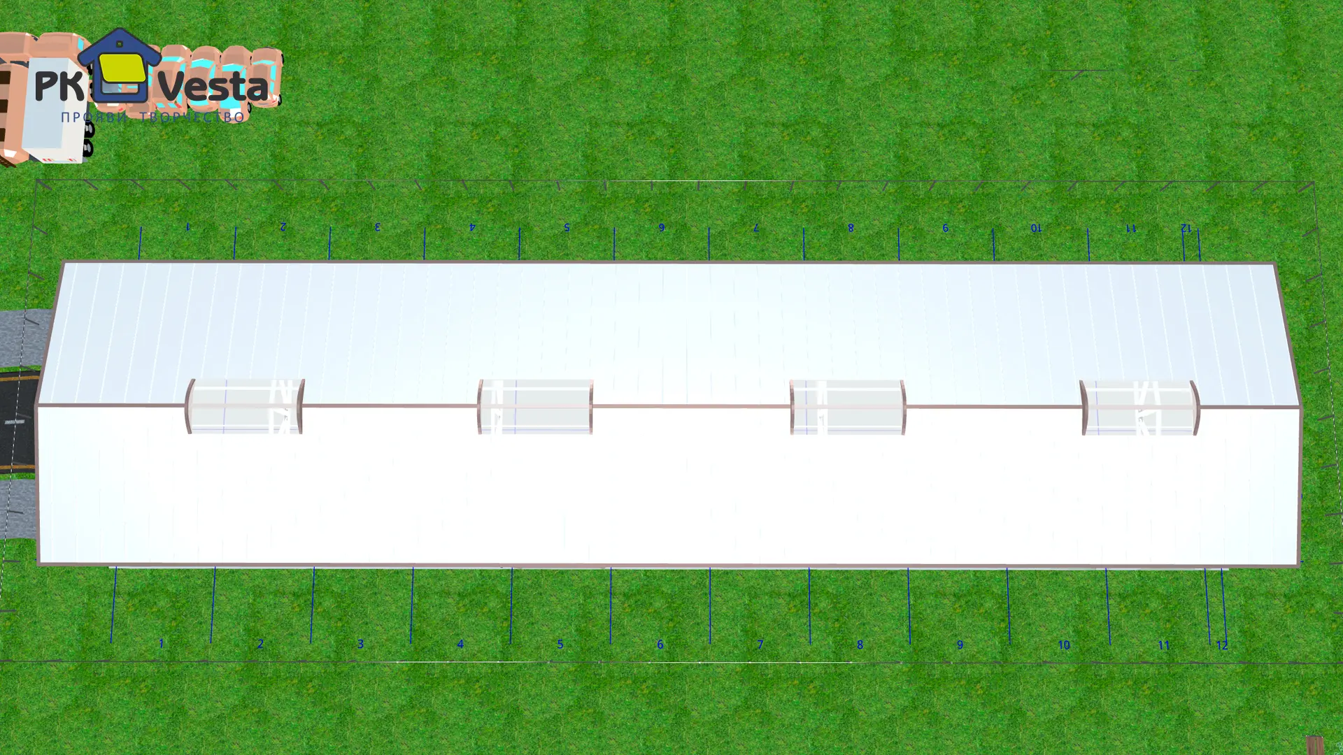 Завод ПК Веста сообщает об экспортном заказе быстровозводимого ангара 16Ш х 67Д х 6В (1 072 кв.м.) из ЛСТК в г. Атырау, Казахстан