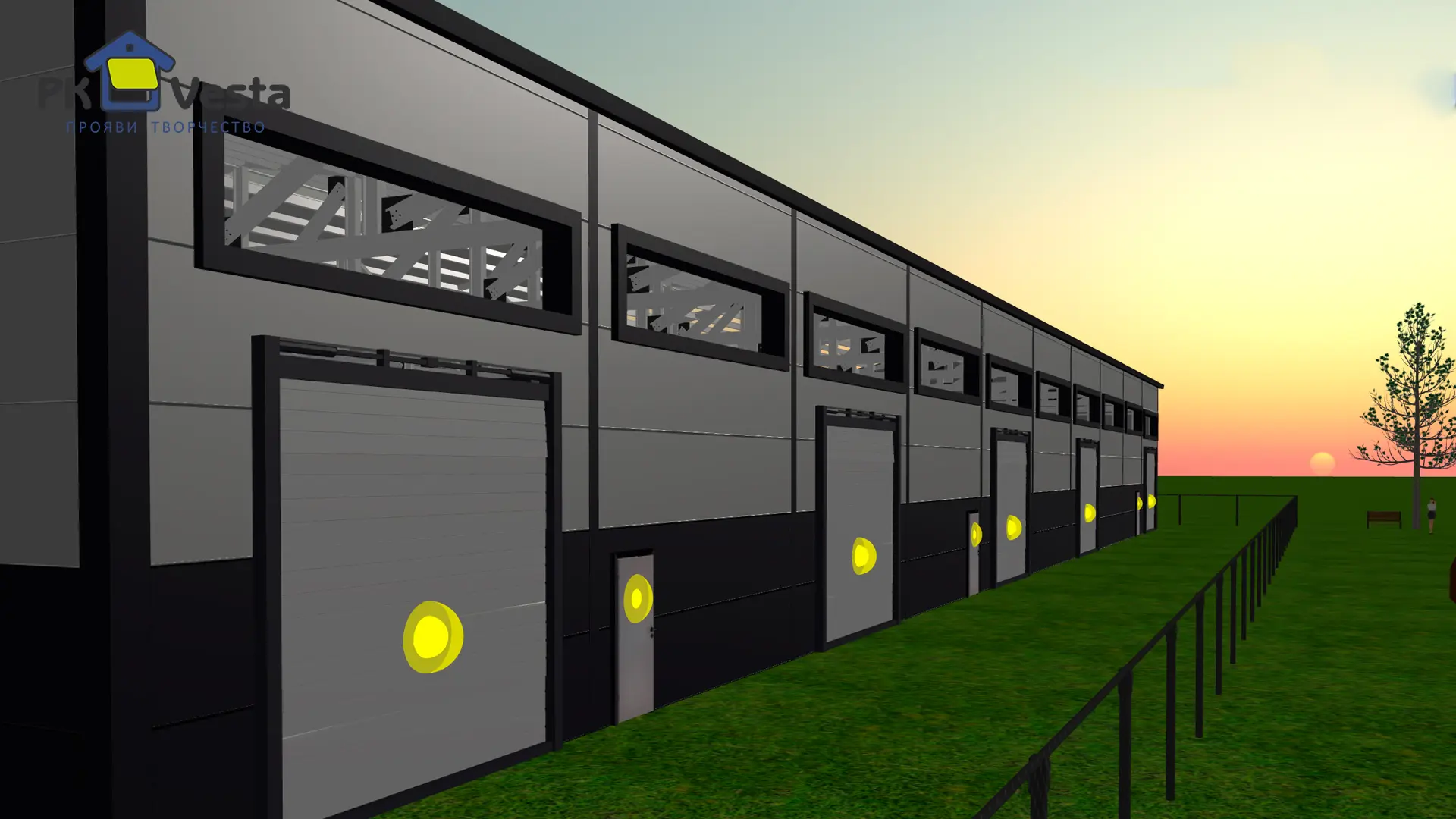 Завод ПК Веста объявляет о заказе двух быстровозводимых складов 24Ш х 60Д х 6В из ЛСТК для сдачи в аренду в г. Рязань, Россия (формат Light Industrial) 