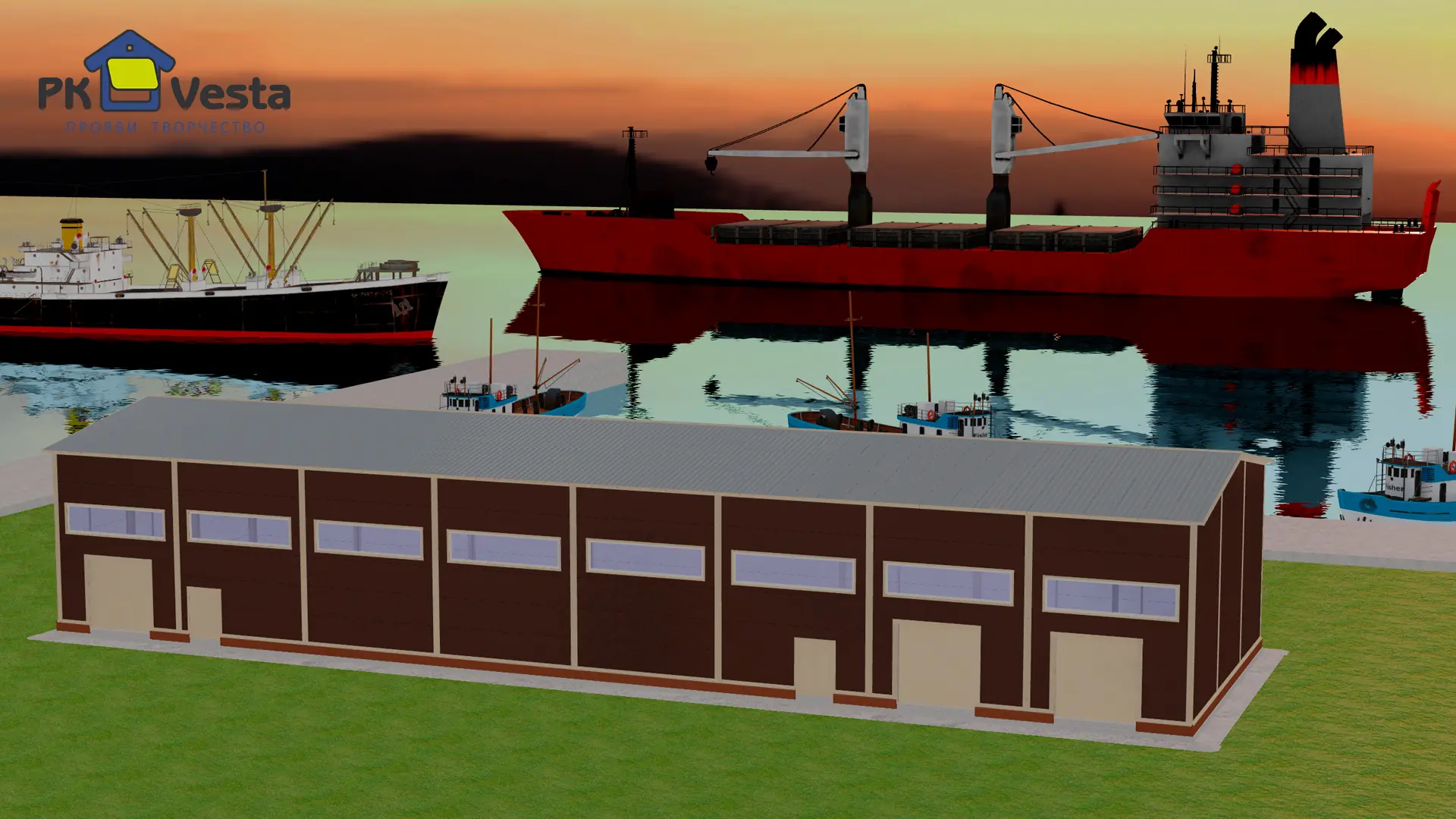 Завод PK Vesta объявляет о заказе двух быстровозводимых ремонтных боксов 15Шх30Дх6В и 15Шх48Дх6В из ЛСТК на о. Сахалин, Россия для уникальной биостанции