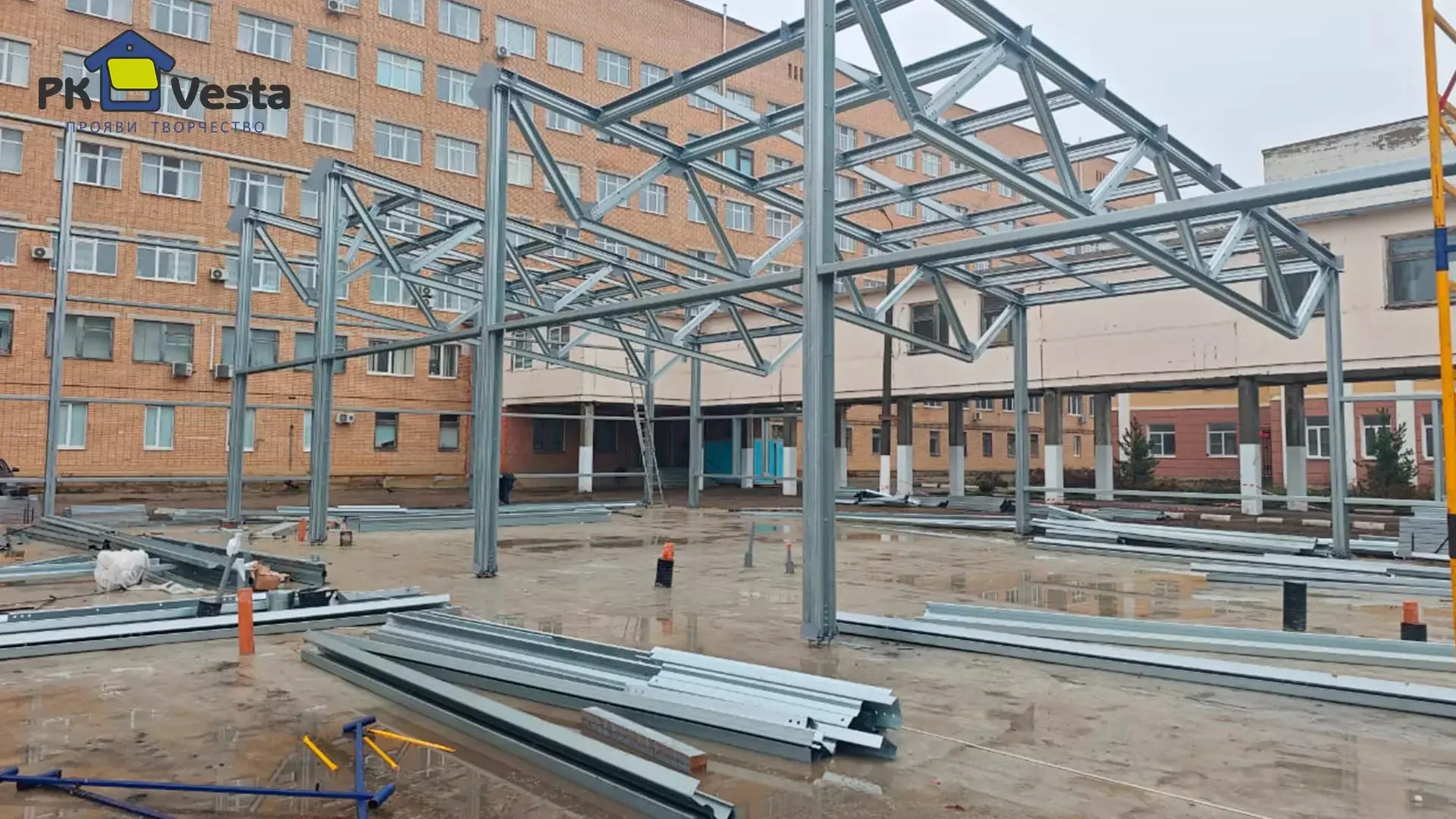 Завод ПК Веста объявляет о заказе новой современной больницы 36Ш х 46Д х 3.5В из ЛСТК (1 656 кв.м.) в г. Новомосковск, Россия