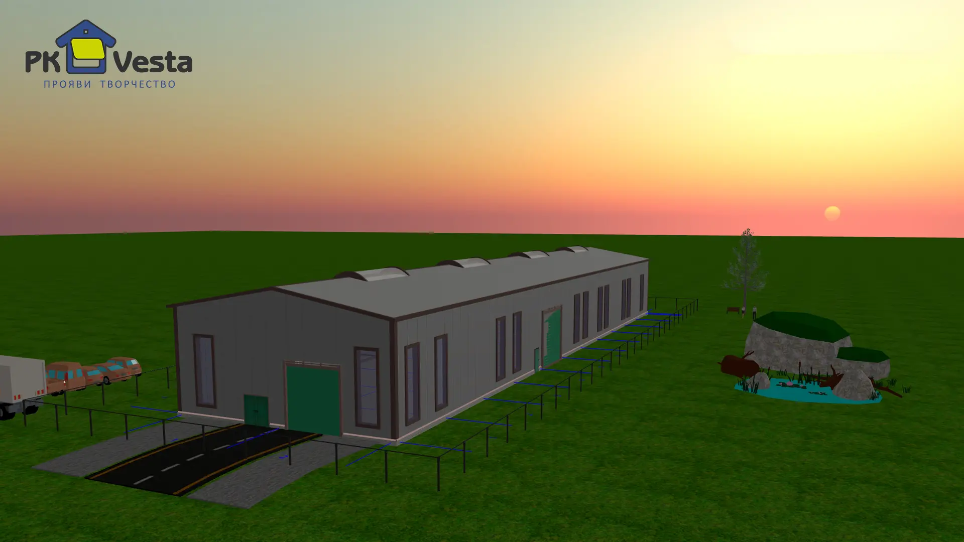 Завод ПК Веста сообщает об экспортном заказе быстровозводимого ангара 16Ш х 67Д х 6В (1 072 кв.м.) из ЛСТК в г. Атырау, Казахстан