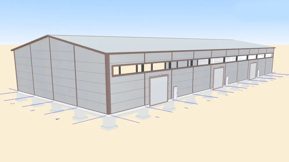 192. Быстровозводимый склад 24Ш х 60Д х 6В для сдачи в аренду в г. Рязань, Россия.