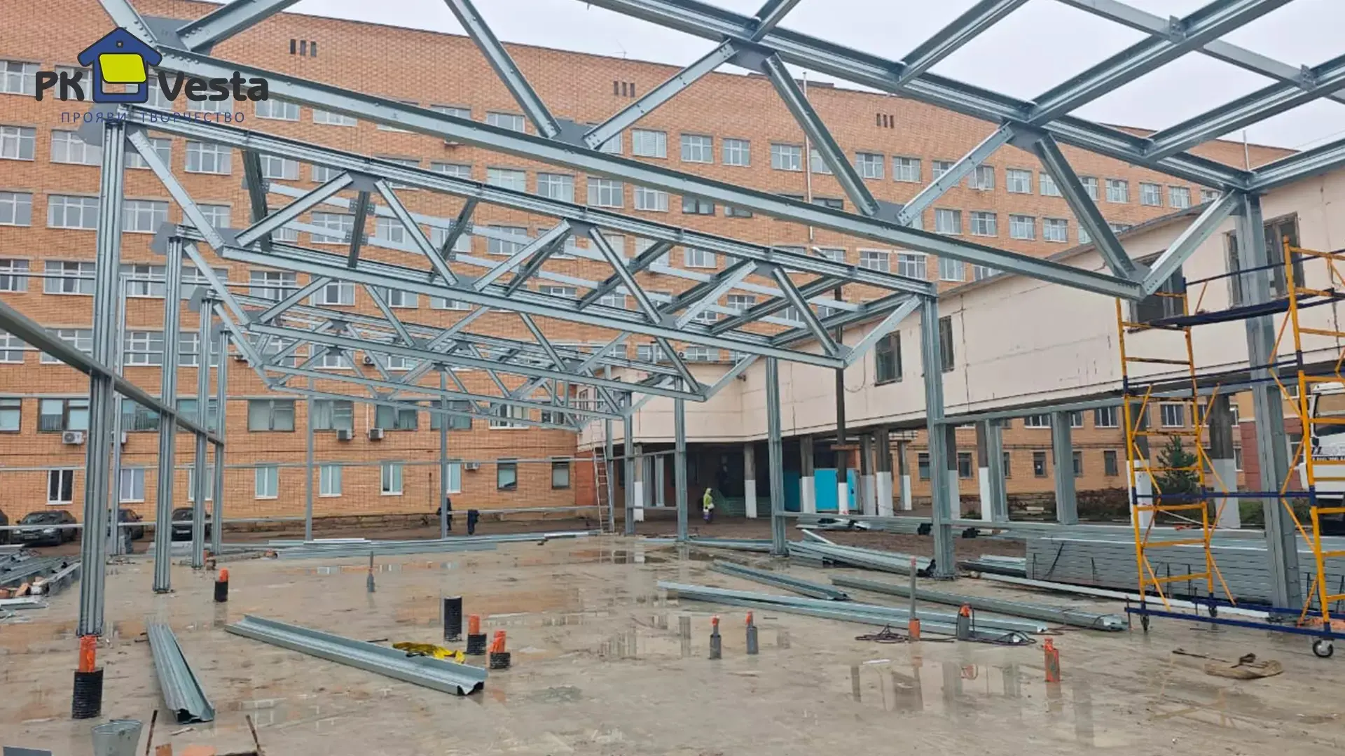 Завод ПК Веста объявляет о заказе новой современной больницы 36Ш х 46Д х 3.5В из ЛСТК (1 656 кв.м.) в г. Новомосковск, Россия