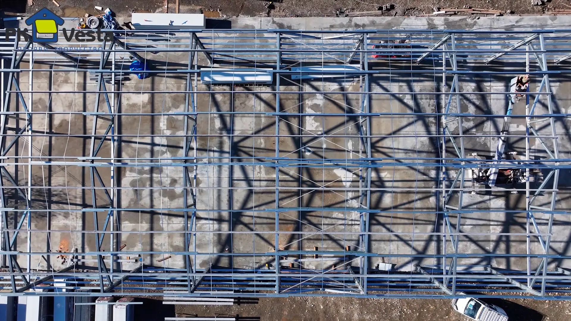 Завод ПК Веста сообщает о завершении монтажа быстровозводимого склада 18Ш х 54Д х 6В из ЛСТК (972 кв.м.) для местного фермера в г. Батуми, Грузия