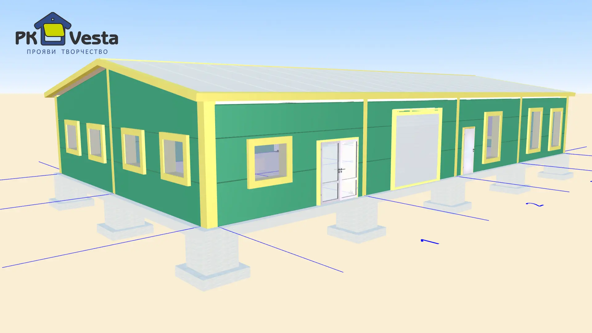 Завод ПК Веста объявляет о заказе быстровозводимой столовой и офиса 12Ш х 24Д х 3В из ЛСТК для местного фермера в г. Могилев, Белоруссия и г. Клинцы, Россия.