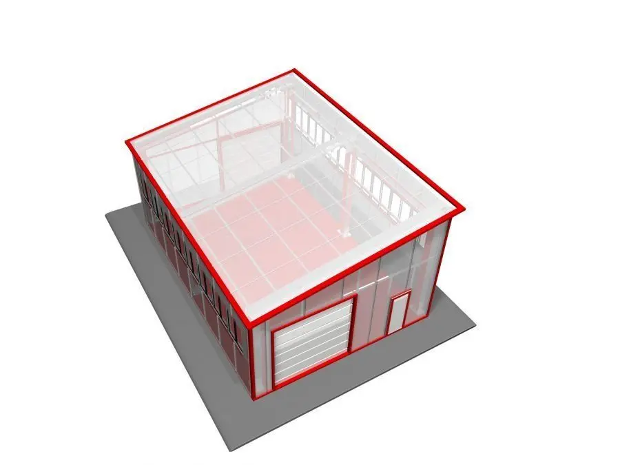 Возведение выставочного образца здания Z-Top на производственной площадке