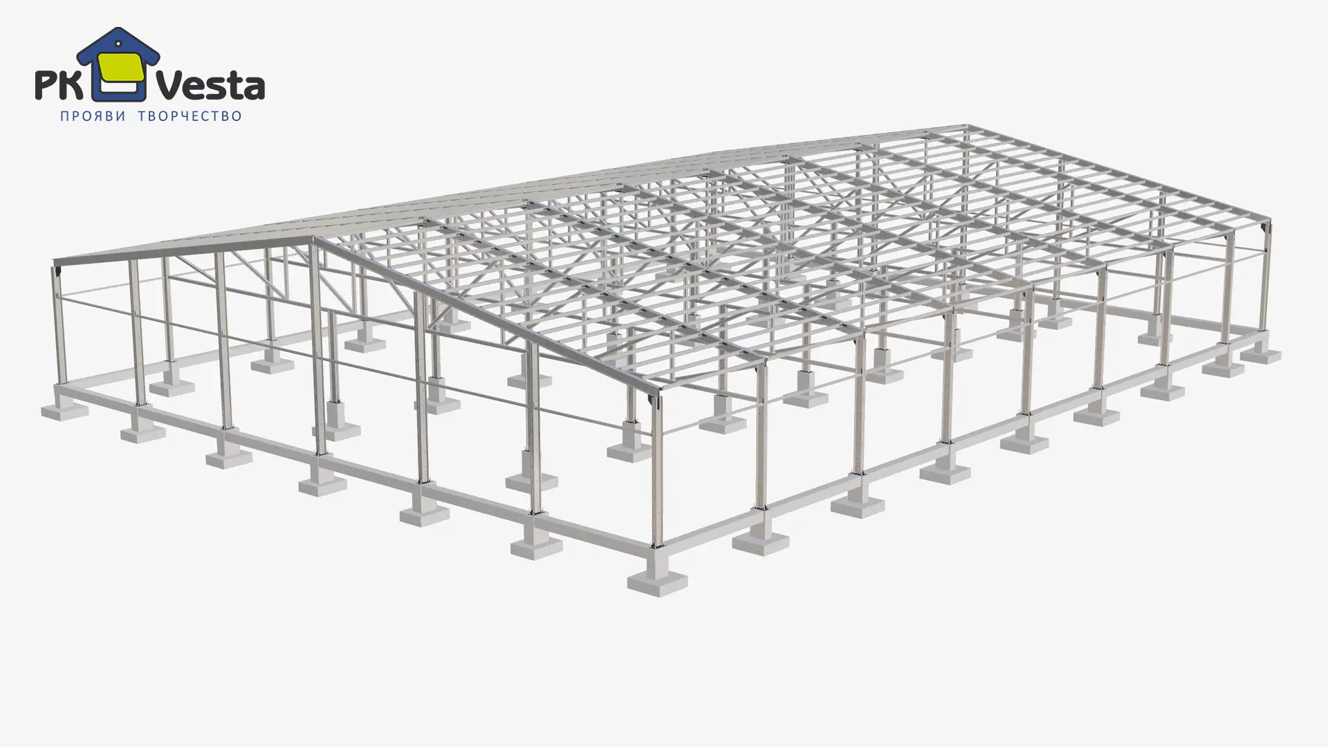 Завод ПК Веста объявляет о заказе новой современной больницы 36Ш х 46Д х 3.5В из ЛСТК (1 656 кв.м.) в г. Новомосковск, Россия