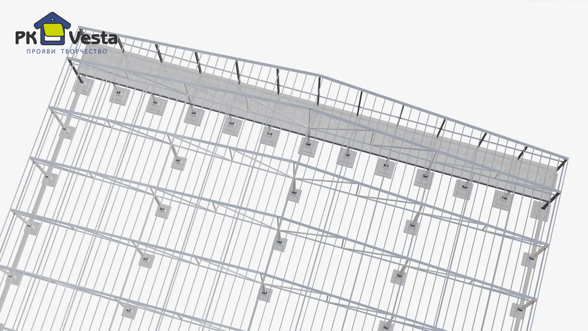 Завод ПК Веста объявляет о заказе быстровозводимого фруктохранилища 56Ш х 76Д х 8В из ЛСТК (4 256 кв.м.) в г. Астана, Казахстан