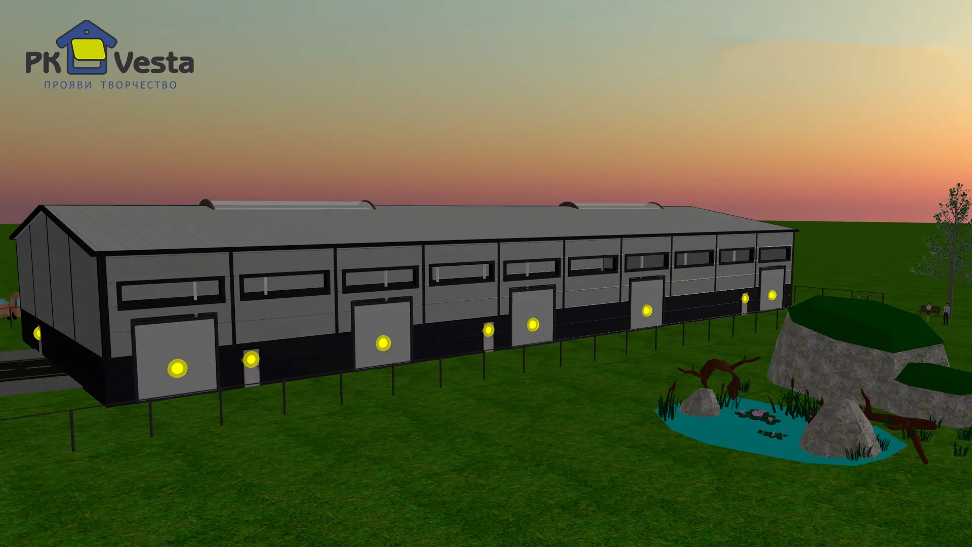 Завод ПК Веста объявляет о заказе двух быстровозводимых складов 24Ш х 60Д х 6В из ЛСТК для сдачи в аренду в г. Рязань, Россия (формат Light Industrial)