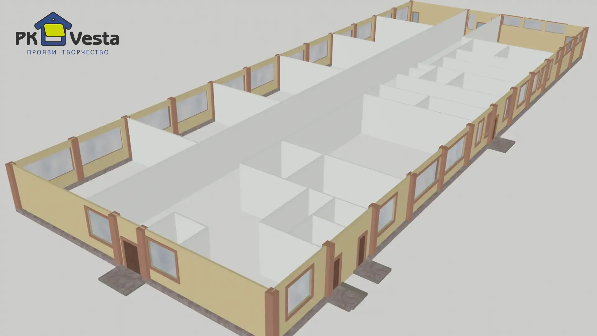 Завод ПК Веста объявляет о заказе быстровозводимой школы, спорт зала и столовой 21Ш х 56Д х 3.5В (1 174 кв.м.) из ЛСТК в п. Гурзуф, Крым, Россия