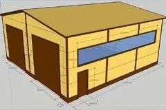 102. Быстровозводимый кузовной цех для ремонта грузовых машин 12 х 12 х 5.2 в г. Тула, Россия