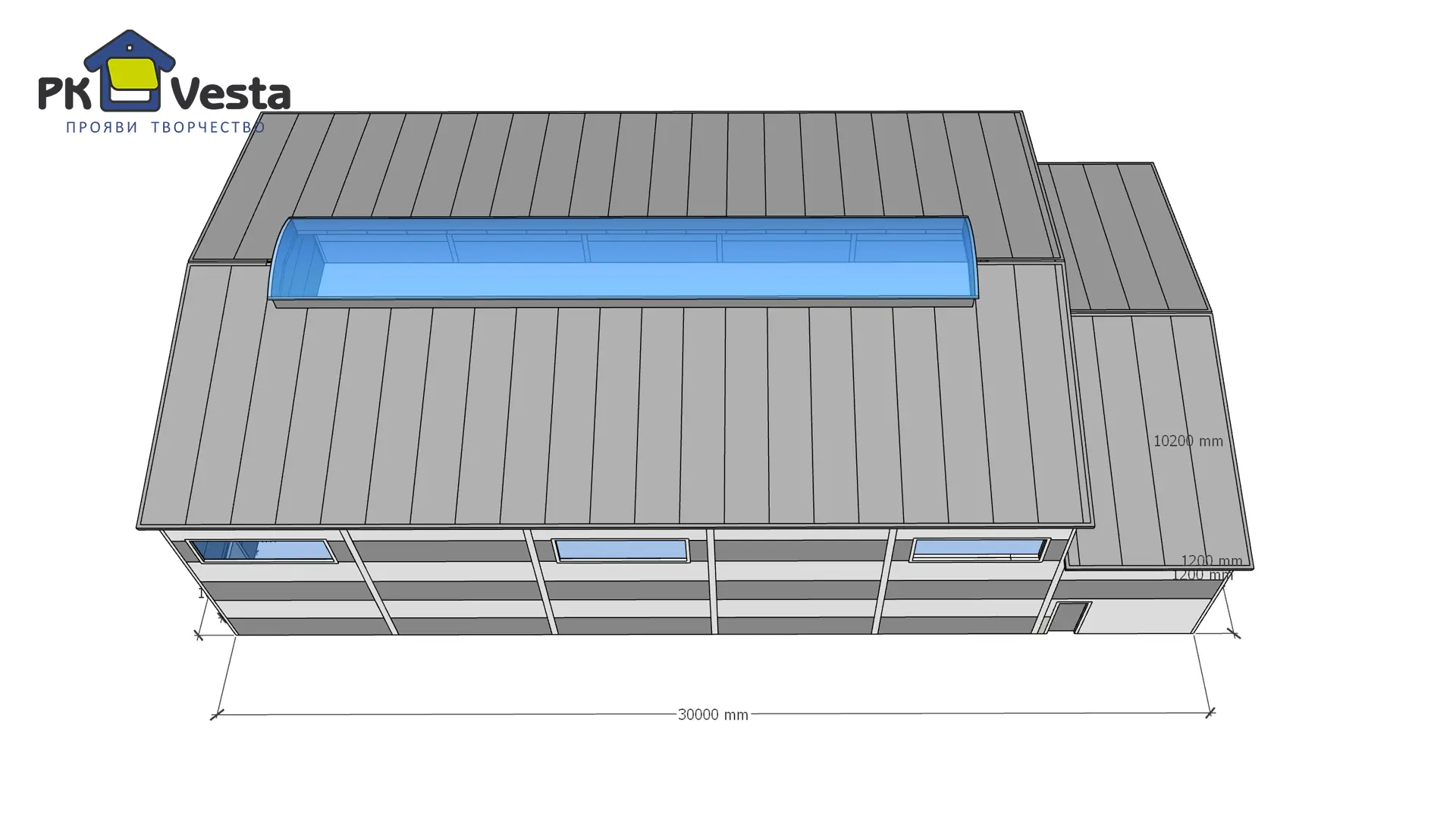 Завод ПК Веста объявляет о заказе быстровозводимого спортивного зала 15.3Ш х 30Д х 6/4В из ЛСТК в г. Волноваха, ДНР, Россия