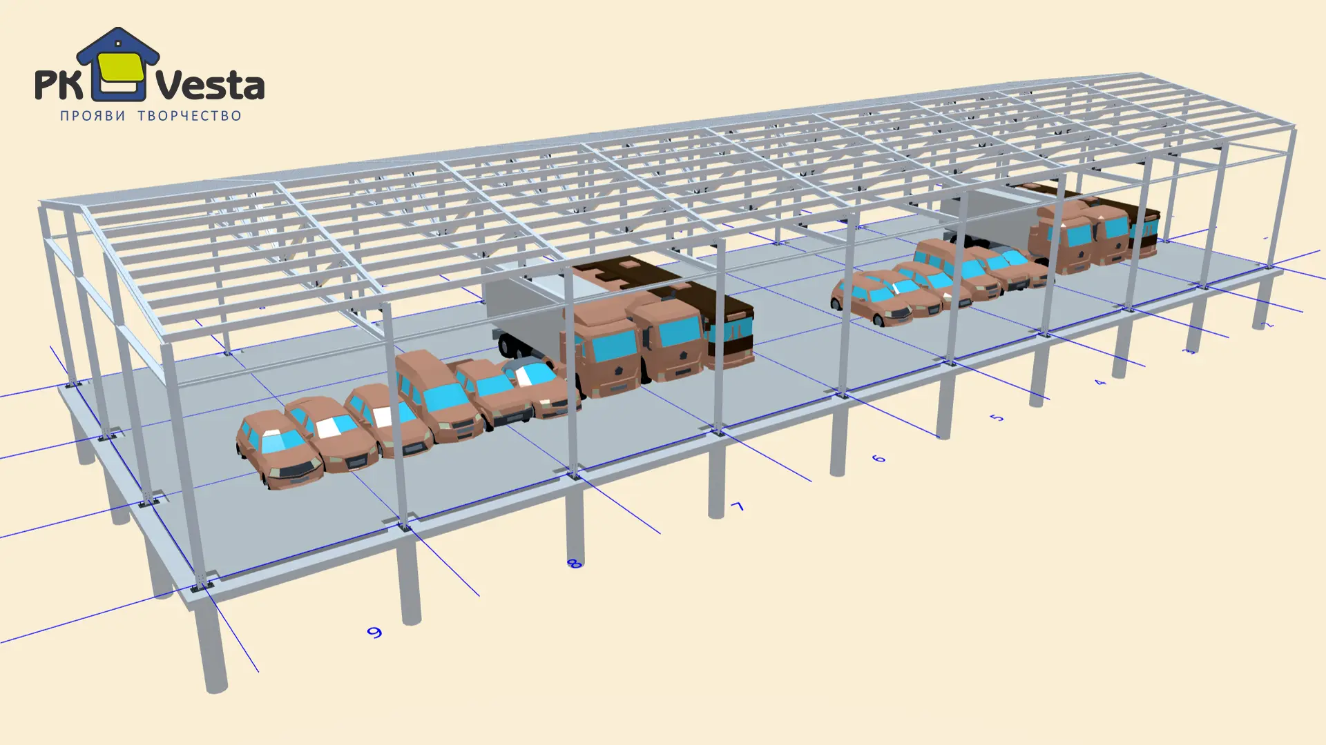 209. Два быстровозводимых склада 18Ш х 54Д х 6В из ЛСТК (1 944кв.м.) в г. Тбилиси, Грузия