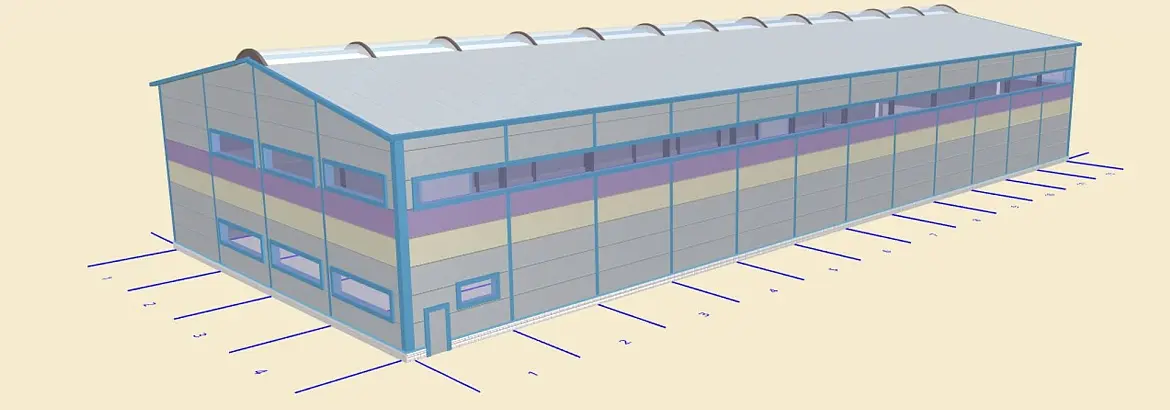 122. Быстровозводимый цех 24х60х8 по изготовлению пищевой пленки в г. Узловая, Россия