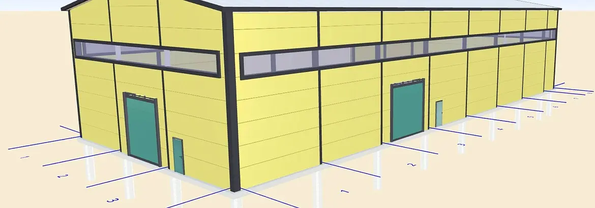 185. Быстровозводимый цех 18Ш х 45Д х 8В с 5т кран балкой по производству технологического оборудования для пищевой отрасли в г. Раменское, МО, Россия 