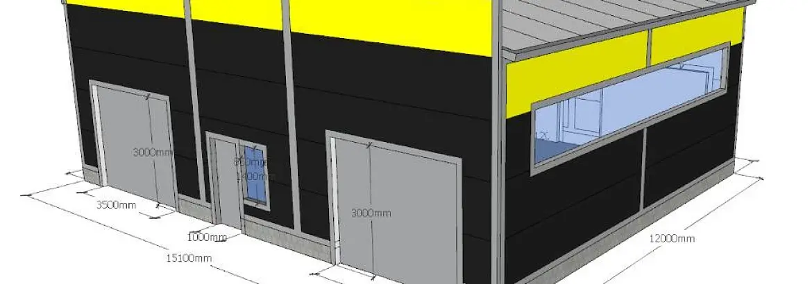 148. Быстровозводимая автомойка 15х12х5.2 в г. Тула, Росссия