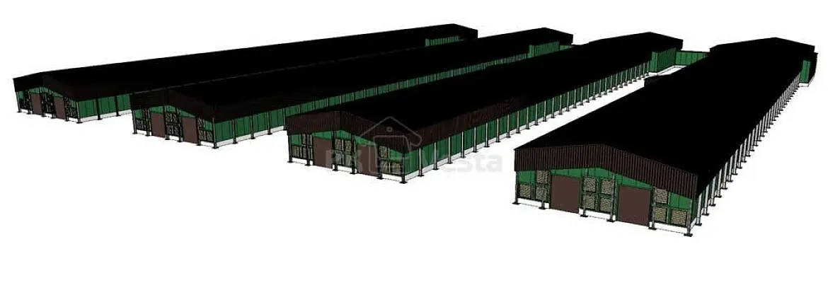 113. Быстровозводимый комплекс птицеферм 15 х 115 х 3 около г. Тула, Россия (4шт.)