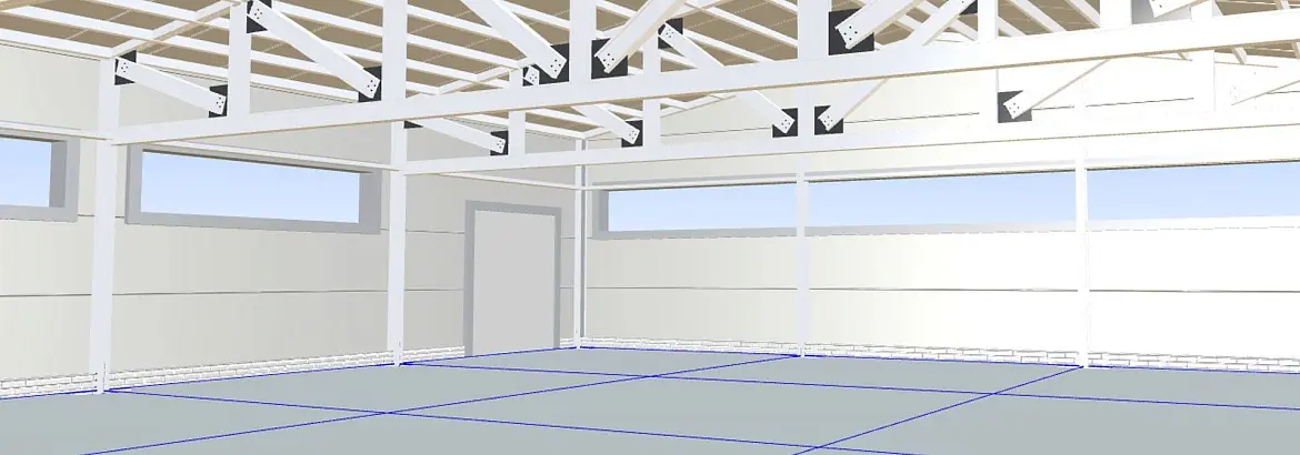 167. Быстровозводимый цех 18х24х4 и склад 6х6х3 для изготовления антенных систем в г. Химки, Россия