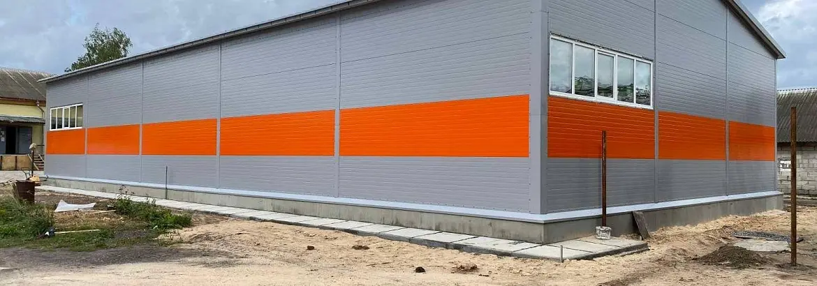 145. Быстровозводимый мебельный цех 15х30х4.2 из ЛСТК в г. Могилев, Белоруссия