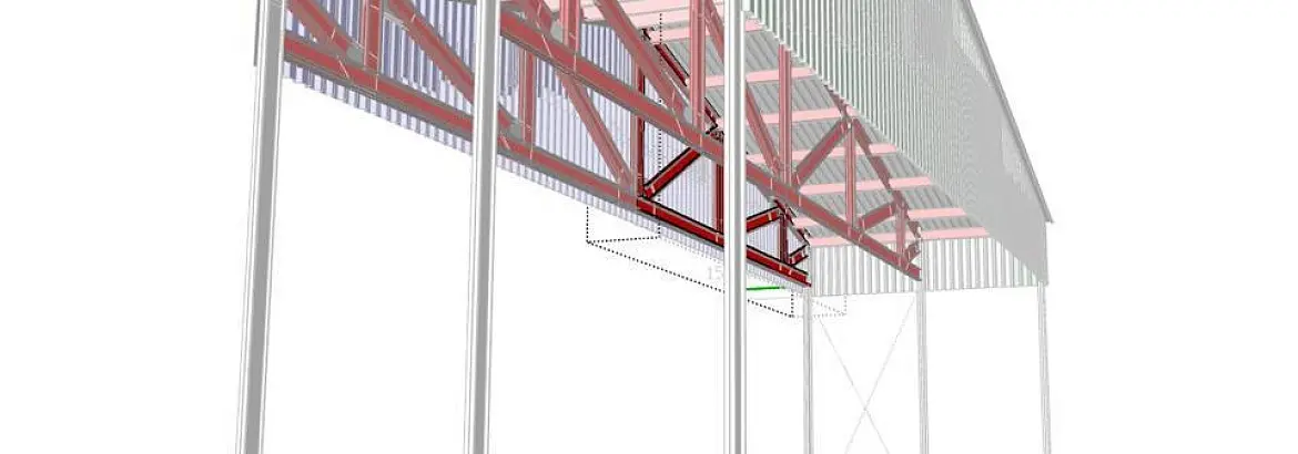 130. Быстровозводимый навес 22 Х 6 Х 4.5 для хранения мусора в г. Серпухов, Россия