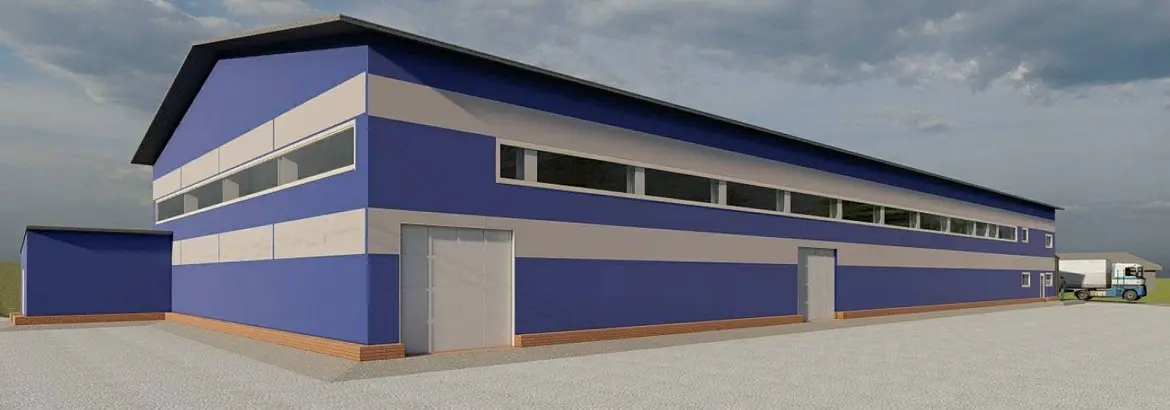 172. Быстровозводимый склад 24х52х6 для хранения авто запчастей и электродвигателей в г. Ульяновск, Россия