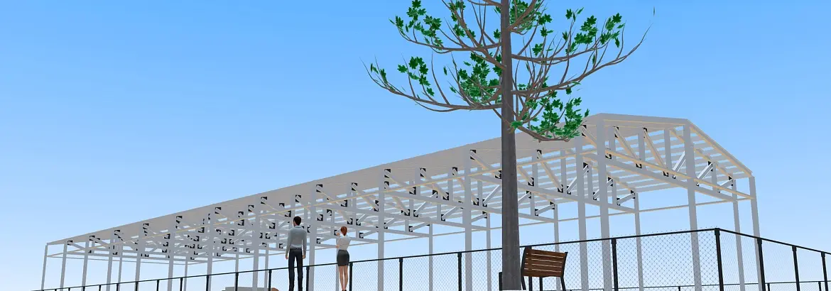 210. Быстровозводимый ангар 16Ш х 67Д х 6В (1 072 кв.м.) из ЛСТК в г. Атырау, Казахстан