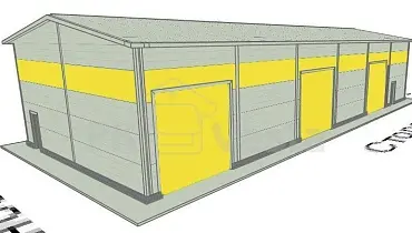 76. Быстровозводимый кузовной цех для ремонта еврофур 12 х 30 х 6 в г. Санкт Петербург, Россия