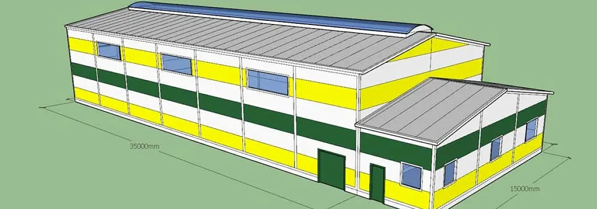 120. Быстровозводимый спорт зал 15х40х7.2 в г. Вологда, Россия