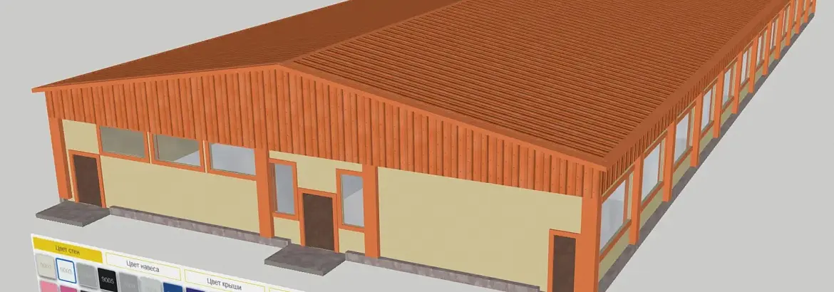 214. Быстровозводимая школа, спорт зал и столовая 21Ш х 56Д х 3.5В из ЛСТК в п. Гурзуф, Крым, Россия