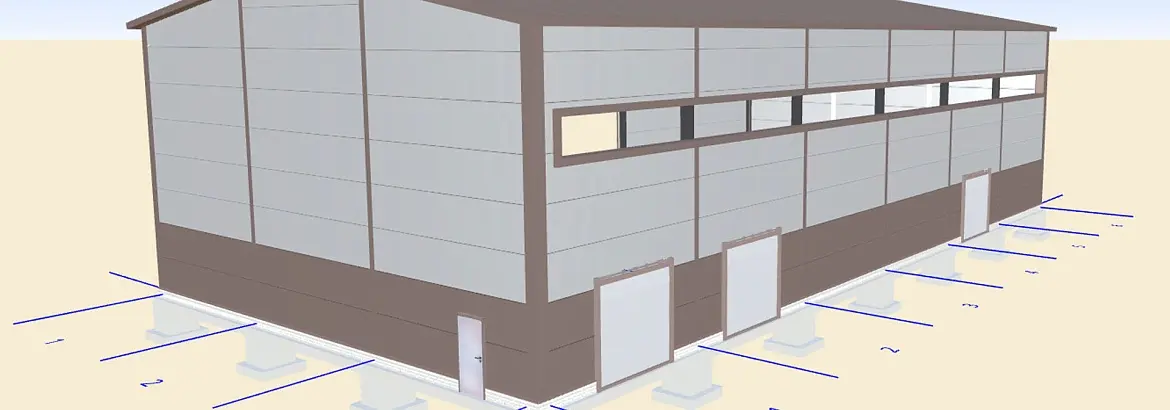 179. Быстровозводимый цех / склада 18Ш х 36Д х 8В с кран балкой 3.2т для изготовления технических газов в г. Павловский Посад, Россия 