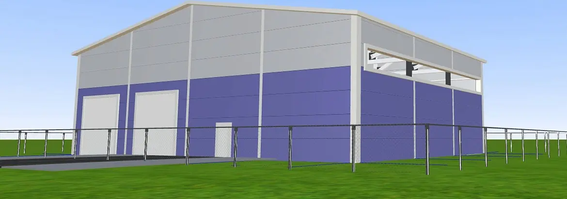 165.	Быстровозводимый склад 24х18х6 в г. Мичуринск, Россия.