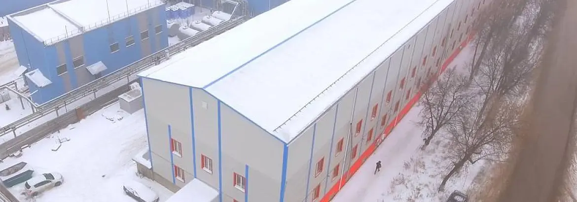 107. Быстровозводимая надстройка 15.8 х 70 х 3.3 для фарм фабрики в г. Тула, Россия