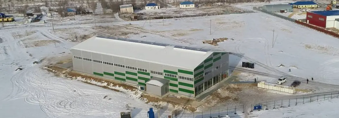 141. Быстровозводимый завод/склад 24х60х8 по изготовлению солнечный батарей в г. Аксай, Казахстан